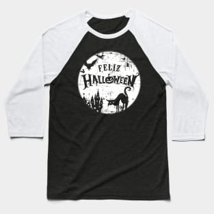 Feliz Halloween - grunge design Baseball T-Shirt